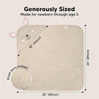 KeaBabies Hooded Baby Towel for Newborn - Image 4
