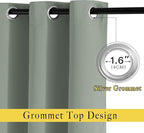 NICETOWN 66 inch Sage Green Curtains - Image 2
