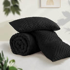 Andency Oversized King Comforter 128''x120'', 3 Pieces Black Boho Bedding Set & - Image 3