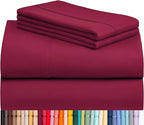 LuxClub 4 PC Full Sheet Set, Breathable Luxury Bed Sheets, Deep Pockets 18" by LuxClub