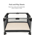 Konssy Muslin Mini Crib Sheets, 100% Soft Cotton Pack and Play Sheets - Image 5