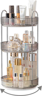 Asayuee 360 Rotating Makeup Organizer, 3 Tier Large Capacity Make Up Organizers by Asayuee