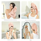 Microfiber Hair Towel Quick Dry Hair Towel Hair Drying Towels Suitable - Image 3