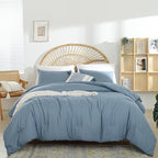 Weigelia Boho Dusty Blue 3PCS Microfiber Bed Comforter Set - Image 6