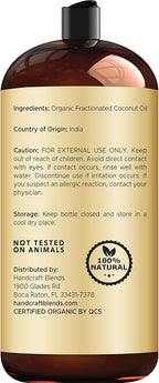 Handcraft Blends Organic Fractionated Coconut Oil | 100% Pure and Natural | - Image 3