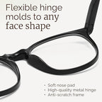 IBOANN Blue Light Glasses for Woman/Men, Fashion Blue Light Glasses Men - Image 3