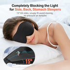 LitBear Sleep Mask for Side Sleeper Women Men, Eye Mask for Sleeping Light - Image 2