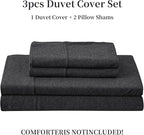 PURE ERA Jersey Knit Duvet Cover Set 100% T-Shirt Cotton Super Soft Comfy 3pc - Image 7