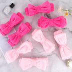 Ondder 8 Pcs Pink Spa Headband Microfiber Makeup & Face Wash Headbands - Image 7