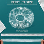 MORGLES 100 Pcs Disposable Shower Caps, Plastic Hair Caps - Image 3
