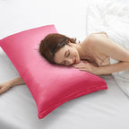 Peach Red Satin Pillowcases - Image 3