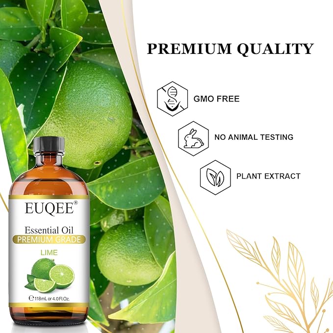 EUQEE Lime Essential Oil 4fl oz Pure Lime Oil Essential Oil - Image 3