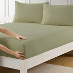 Twin Fitted Sheet Only with Full Elastic & Built in Corner Sheet Straps to by SweetHomeCollection