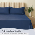 LuxClub 5 PC Split King Sheet Set, Breathable Luxury Bed Sheets, Deep Pockets - Image 3