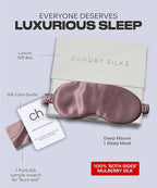 SUNDAYSILKS™ Exclusive Mulberry Silk Sleep Mask | Soft Eye Covers, and - Image 4