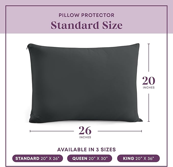 CirclesHome Pillow Protectors 4 Pack Standard Zippered - Image 6
