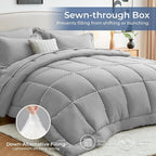 Sasttie Queen Comforter Set, 7 Pieces Bed in a Bag Queen, Complete Bedding Set - Image 3