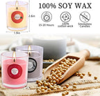 YOROXRG Scented Candles, Strawberry, Aromatherapy Candles, Soy Wax Glass Jar - Image 6