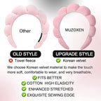 Luckybear Spa Headband for Face Washing, Velvet Makeup Headband - Image 2
