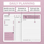 Undated Daily Planner | 90 Day Daily & Weekly Productivity Journal - Image 7