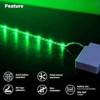 BestLuz Battery Powered LED Strip Lights 2X 3.33ft Flexible Green Light Strip - Image 3