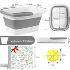 Lanwexy Foot Soaking Tub, Collapsible Bucket, Foot Spa, Foot Bath 16 Pack Foot - Image 6