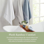 Springtree Home Luxury Bamboo Rayon Bath Towel Set of 4 | 35% Bamboo Rayon - Image 6