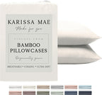 Karissa Mae Cooling Bamboo Viscose Queen Size Pillowcase Set | 100% FSC by KARISSAMAE