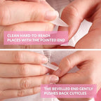 Bona Fide Beauty Glass Cuticle Pusher Set of 2 Manicure Nail Care Tools - Image 4