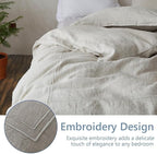Simple&Opulence 100% Washed Linen Duvet Cover Set 78"x86" - Image 6
