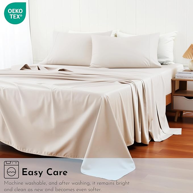 Cotton Flat Sheets Only, 600 TC 100% Cotton Flat Sheet Top Sheet Only, Twin - Image 8