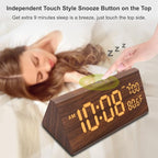 DreamSky Wooden Digital Alarm Clock - Image 3