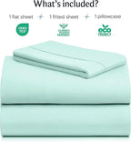 LuxClub 3 PC Twin XL Sheet Set, Deep Pockets Wrinkle Free Cooling Bed Sheets - Image 2