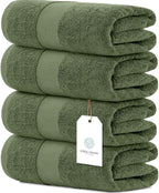 White Classic Luxury 4-Piece Large Bathroom Towel Set by WhiteClassic