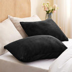BEDELITE Flannel Pillow Cases Queen Size Set of 2, Super Soft Fleece Pillowcases - Image 2