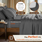 LBRO2M 1000 Thread Count 100% Egyptian Cotton Sheets Set 6 Piece Sets - Image 3