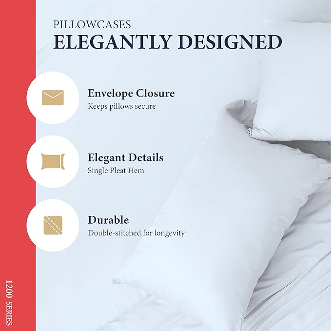 100% Egyptian Cotton King Size Sheets Set - Image 5