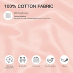 100% Cotton Standard Pillowcases Set of 2, Deep Dream 600 Thread Count Pillow - Image 2