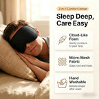 Blackout Weighted Eye Mask for Sleeping: 3D Contoured Gentle-Pressure Sleep - Image 7