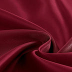 Homiest Burgundy Satin Queen Flat Sheet, Silky Bedding Top Sheet - Image 3