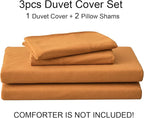 PURE ERA Jersey Knit Duvet Cover Set 100% T-Shirt Cotton Super Soft Comfy 3pc - Image 7