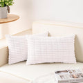Aegero Pack of 2 Corduroy Decorative Throw Pillow Covers 12x24 Inch Soft by Unknown