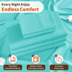LBRO2M Split King Sheet Sets for Adjustable Bed 1000 Thread Count 100% Egyptian - Image 5