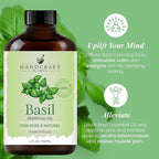 Handcraft Blends Basil Essential Oil – Huge 4 Fl Oz – 100% Pure and Natural – - Image 4