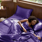 CozyLux Satin Sheets Full Size Sheets - Image 2
