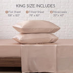 MR&HM Satin Bed Sheets, King Size Sheets Set - Image 7