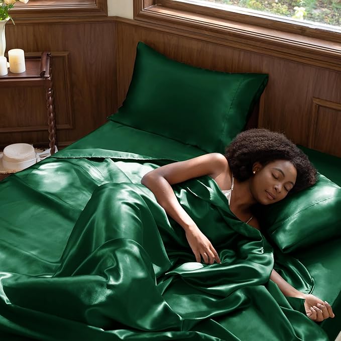 CozyLux Satin Sheets King Size Sheet Set - Image 2