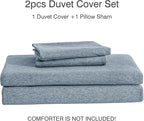 PURE ERA Jersey Knit Duvet Cover Set 100% T-Shirt Cotton Super Soft Comfy 2pc - Image 6