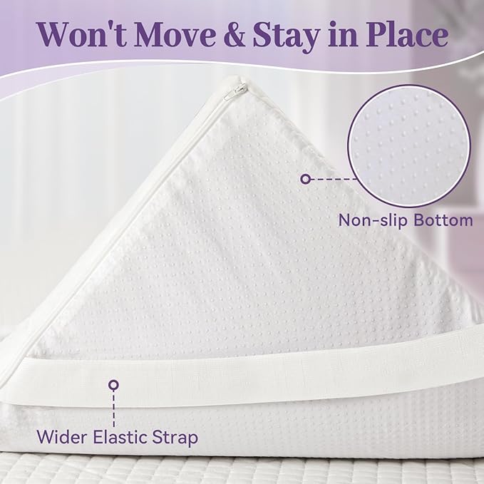 SINWEEK 2 Inch Gel Memory Foam Mattress Topper Full Size, Ventilated High - Image 6