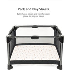 Konssy Muslin Mini Crib Sheets, 100% Soft Cotton Pack and Play Sheets - Image 5